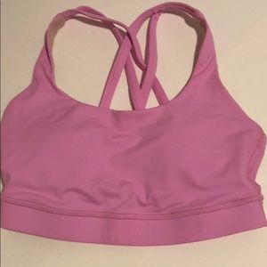 Pink sports bra